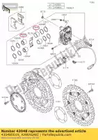 430480019, Kawasaki, pinça de pistão kawasaki zx6r ninja r zx 6r abs zx636 636 se 600 , Novo