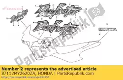 Ici, vous pouvez commander le marque, l. Réservoir de carburant (###) * type1 * (type1) auprès de Honda , avec le numéro de pièce 87112MY2620ZA: