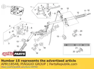 Piaggio Group AP8118548 acelerador sem aperto de mão - Lado inferior