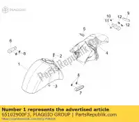 65102900F3, Piaggio Group, voorspatbord vespa gts vespa granturismo l potenziato uk e usa 125 200 3, Nieuw