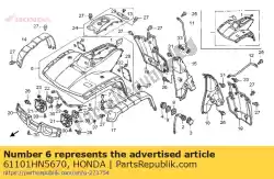 Ici, vous pouvez commander le rester debout, pour se débrouiller auprès de Honda , avec le numéro de pièce 61101HN5670: