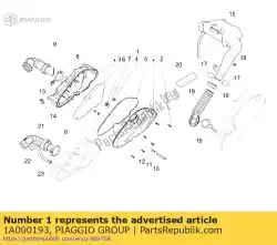 Here you can order the air cleaner. Assy. From Piaggio Group, with part number 1A000193: