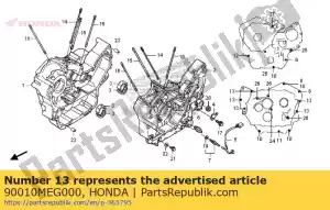 honda 90010MEG000 bullone, flangia, 8x80 - Il fondo