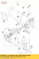 Aqui você pode pedir o radiador l / s em KTM , com o número da peça 46235007100: