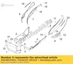 Aquí puede pedir revelación de Piaggio Group , con el número de pieza 65648500EO: