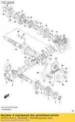 Here you can order the gear,5th drive, from Suzuki, with part number 2425105212: