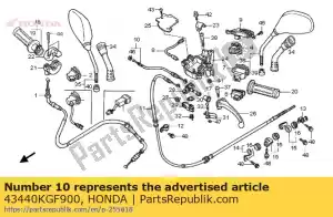 Honda 43440KGF900 cable comp., fr. freno - Lado inferior