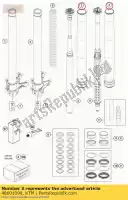 48601099, KTM, tube extérieur de fourche 49,13x550 dt54 db60 husqvarna ktm  adventure smc super adventure super duke 690 701 1190 1290 2011 2012 2013 2014 2015 2016 2017 2018 2019 2020, Nouveau