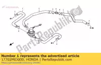 17702MEJ000, Honda, tubo b, valvola di controllo iniezione aria honda cb 1300 2003 2005 2007 2008 2009 2010, Nuovo