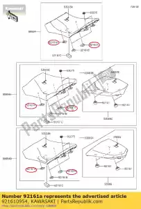 Kawasaki 921610954 amortecedor, assento, fr - Lado inferior