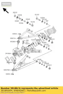 kawasaki 391860004 nudillo, rh ksv700-a1 - Lado inferior