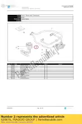 Qui puoi ordinare tubo di ritorno del carburante da Piaggio Group , con numero parte 620676: