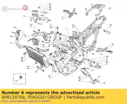 Ici, vous pouvez commander le caoutchouc repose-pieds auprès de Piaggio Group , avec le numéro de pièce AP8120766: