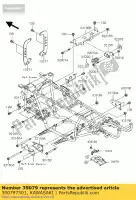 390797501, Kawasaki, mocowanie-komp-dolne strg kvf360-b kawasaki kvf 360 2003 2004 2005 2006 2007 2008 2009, Nowy