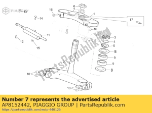 aprilia AP8152442 stem plug washer - Bottom side