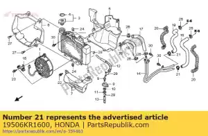 Honda 19506KR1600 clamp, water hose - Bottom side