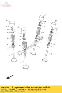 Yamaha 4C8121531000 lifter, klep - Onderkant