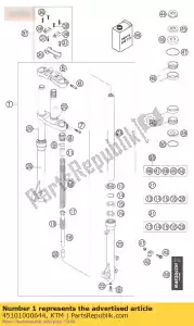 ktm 45101000644 garfo cpl. sx sen. marz. 2003 - Lado inferior