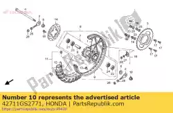 Aqui você pode pedir o pneu, rr. (bridgestona) (90/10014 49m m22) em Honda , com o número da peça 42711GS2771: