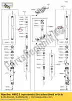 440130248, Kawasaki, tubo-garfo interno ex250lff kawasaki  ninja z 300 2015 2016 2017 2018, Novo