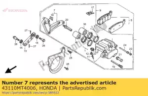 Honda 43110MT4006 placa de ancoragem da pinça, freio dianteiro - Meio