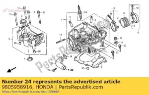 honda 9805958916 bougie - La partie au fond