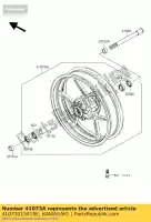 41073015415E, Kawasaki, montagem da roda, fr, m.f.p.silv kawasaki er6f  d ex650 c er 6f abs 650 , Novo