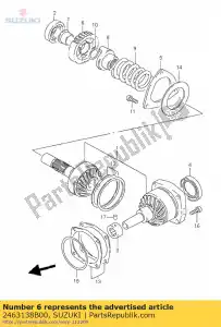 suzuki 2463138B00 engrenagem, over drive - Lado inferior