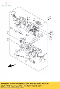 suzuki 1326744B00 parafuso, acelerador - Lado inferior