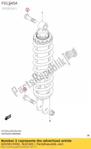 suzuki 6265814500 parafuso, almofada rr - Lado inferior