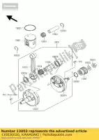 130030020, Kawasaki, parte superiore dell'anello-pistone kawasaki kx  m kx125 125 , Nuovo