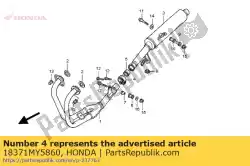 Aqui você pode pedir o banda, silenciador em Honda , com o número da peça 18371MY5860: