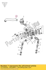 triumph T1250505 tubería de alimentación sai - Lado inferior