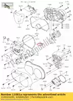 110610209, Kawasaki, uszczelka pokrywy generatora vn900b6 kawasaki  vn vulcan 900 2006 2007 2008 2009 2010 2011 2012 2013 2014 2015 2016 2017 2018 2019 2020 2021, Nowy