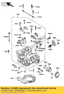 kawasaki 110081189 cabeza-comp-cilindro ksf250-a9 - Lado inferior