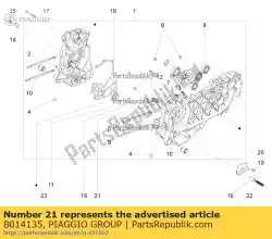 bovenste olieschot van Piaggio Group, met onderdeel nummer B014135, bestel je hier online: