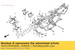Aquí puede pedir plato, fr. Suspensión del motor de Honda , con el número de pieza 50351MW3600: