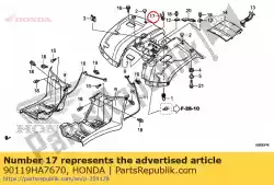 Ici, vous pouvez commander le pince, harnais auprès de Honda , avec le numéro de pièce 90119HA7670: