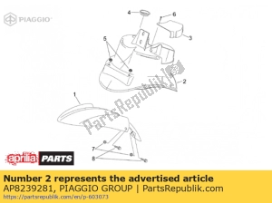 aprilia AP8239281 copertura dello scudo inferiore - Lato sinistro