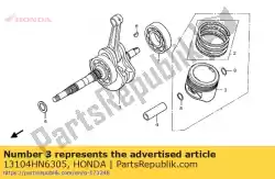 geen beschrijving beschikbaar op dit moment van Honda, met onderdeel nummer 13104HN6305, bestel je hier online: