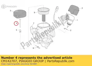 Piaggio Group CM142707 pino cônico - Lado inferior