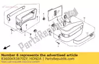 83600KR3870ZF, Honda, capot assy, ??côté r * r201 * (r201 magna red) honda ca 125 1995 1996, Nouveau