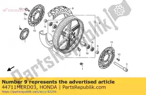 Honda 44711MERD03 tire,fr(miche) - Bottom side