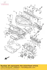 yamaha 13S137670100 cap, injector - Bottom side