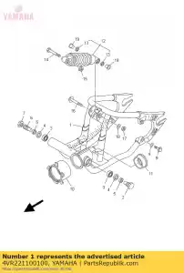 yamaha 4VR221100100 braço traseiro comp. - Lado inferior