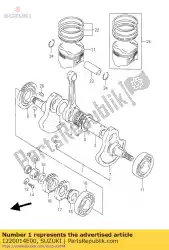 Here you can order the crankshaft assy from Suzuki, with part number 1220014E00: