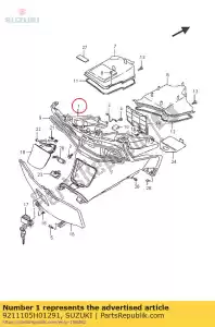 Suzuki 9211105H01291 pude?ko, przód (czarny - Dół