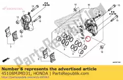 Aqui você pode pedir o almofada de retenção em Honda , com o número da peça 45108MJMD31: