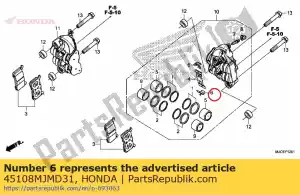 honda 45108MJMD31 almofada de retenção - Lado inferior