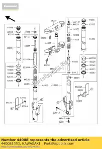 kawasaki 440081053 pipe-fork outer vn1500-p1 - Bottom side